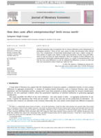 How does caste affect entrepreneurship?: Birth versus worth