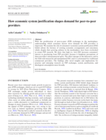 How economic system justification shapes demand for peer-to-peer providers