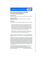 Do Corporate Disclosures Constrain Strategic Analyst Behavior?