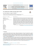 An analytically solvable principal-agent model