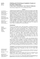 Initiating and Anchoring an Academic Course on Societal Collaboration: A Story About ‘Someotherism’ and a Need for Reflexivity