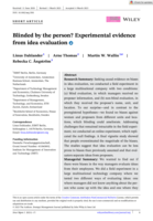 Blinded by the person? Experimental evidence from idea evaluation