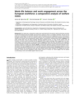 Work-life balance and work engagement across the European workforce: A comparative analysis of welfare states