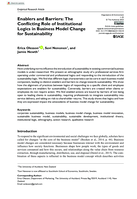 Enablers and Barriers: The Conflicting Role of Institutional Logics in Business Model Change for Sustainability