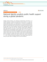 National identity predicts public health support during a global pandemic