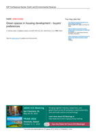 Green spaces in housing development – buyers’ preferences
