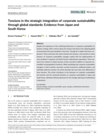 Tensions in the strategic integration of corporate sustainability through global standards: Evidence from Japan and South Korea