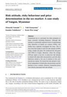 Risk attitude, risky behaviour and price determination in the sex market: A case study of Yangon, Myanmar