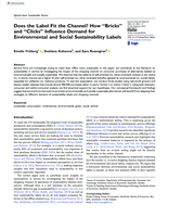 Does the Label Fit the Channel? How " Bricks " and " Clicks " Influence Demand for Environmental and Social Sustainability Labels