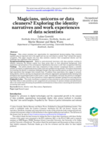 Magicians, unicorns or data cleaners? Exploring the identity narratives and work experiences of data scientists
