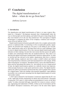 Conclusion: The digital transformation of labor - where do we go from here?