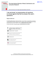 ‘I do not know’: An examination of reactions to virtual agents that fail to answer the user’s questions