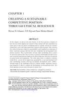 Creating a Sustainable Competitive Position Through Ethical Behaviour