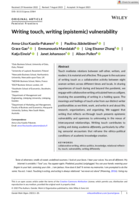 Writing touch, writing (epistemic) vulnerability