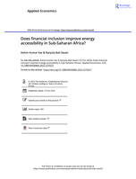 Does financial inclusion improve energy accessibility in Sub-Saharan Africa?