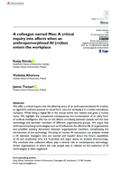 A colleague named Max: A critical inquiry into affects when an anthropomorphised AI (ro)bot enters the workplace