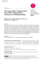 ‘Un-responsible’ Organization: How More Organization Produces Less Responsibility