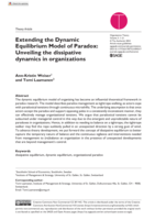 Extending the Dynamic Equilibrium Model of Paradox: Unveiling the dissipative dynamics in organizations