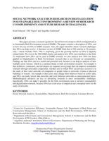 Social Network Analysis in Research on Digitalization in Sustainable Built Environment: A Review of Research Accomplishments and Future Research Challenges