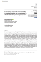 Contesting corporate responsibility in the Bangladesh garment industry: The local factory owner perspective