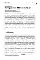 The Organization of Market Boundaries