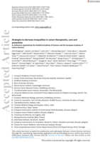 Strategies to decrease inequalities in cancer therapeutics, care and prevention