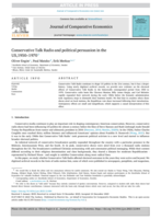 Conservative Talk Radio and political persuasion in the US,1950–1970