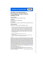 The Effect of Carbon Pricing on Firm Emissions: Evidence from the Swedish CO2 Tax