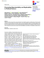 Promoting Reproducibility and Replicability in Political Science