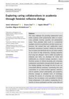 Exploring caring collaborations in academia through feminist reflexive dialogs
