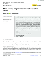 Media coverage and pandemic behavior: Evidence from Sweden
