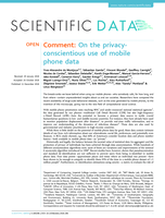 Comment: On the privacy-conscientious use of mobile phone data