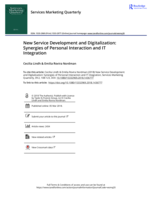 New&nbsp;Service&nbsp;Development&nbsp;and&nbsp;Digitalization: Synergies of Personal Interaction and IT Integration