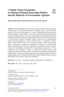 A public choice perspective on mission-oriented innovation policies and the behavior of government agencies