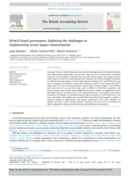 Hybrid board governance: Exploring the challenges in implementing social impact measurements