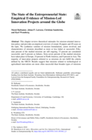 The state of the entrepreneurial state: Empirical evidence of mission-led innovation projects around the globe