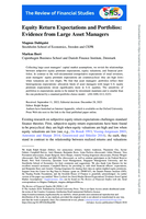 Equity Return Expectations and Portfolios: Evidence from Large Asset Managers