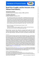 Bond Price Fragility and the Structure of the Mutual Fund Industry