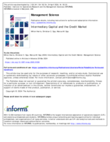 Intermediary Capital and the Credit Market