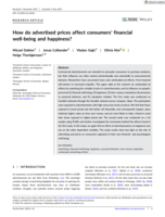 How do advertised prices affect consumers' financial well‐being and happiness?