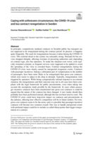 Coping with unforeseen circumstances:  The COVID-19 crisis and bus contract renegotiation in Sweden