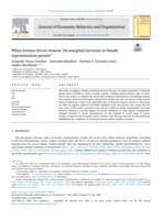 When fortune favors women: Do marginal increases in female representation persist?