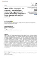 What makes employees and managers see eye to eye concerning organizational justice?:  Predicting congruence in the Swedish pay-setting context