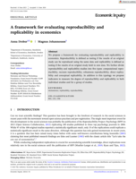 A framework for evaluating reproducibility and replicability in economics