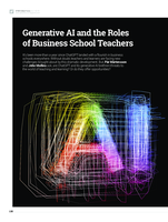 Generative AI and the Roles of Business School Teachers
