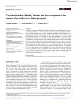 The talent burden - Identity threats and threat responses in the context of an early-career talent program