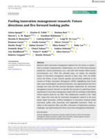 Fueling innovation management research: Future directions and five forward‐looking paths