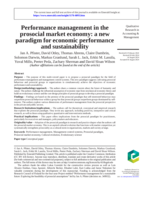 Performance management in the prosocial market economy: A new paradigm for economic performance and sustainability