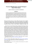 Treasury Bill Shortages and the Pricing of Short-Term Assets
