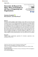 Generative AI Beyond the Hype - New Technologies in the Face of Organizing and Organizations